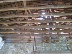 And, goodbye, nasty old ceiling!