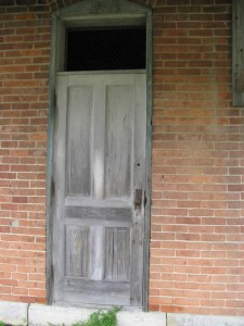Two front doors... one for boys, one for girls.
